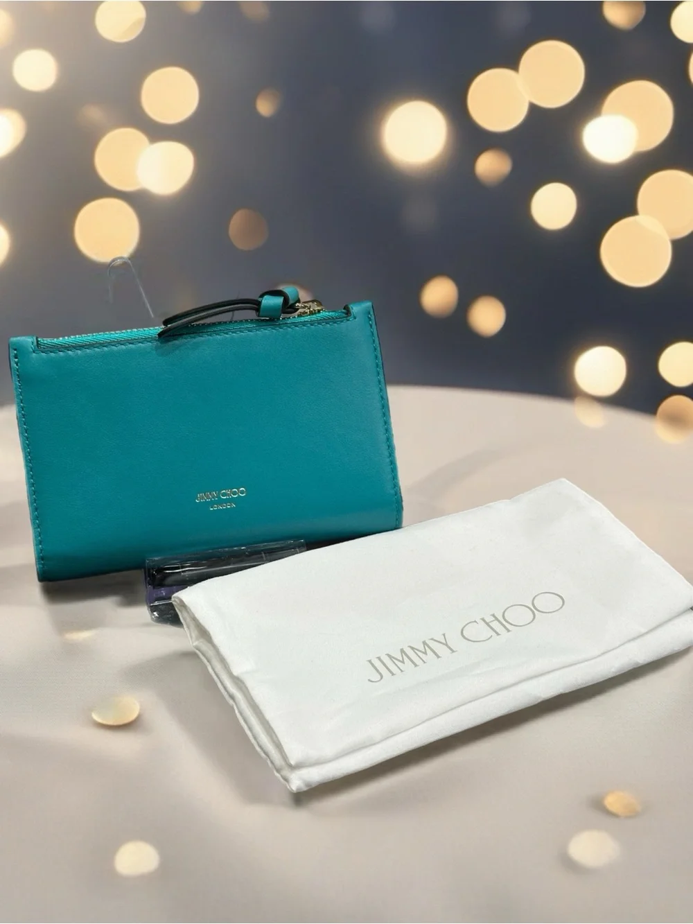 Jimmy Choo Teal Zip Wallet